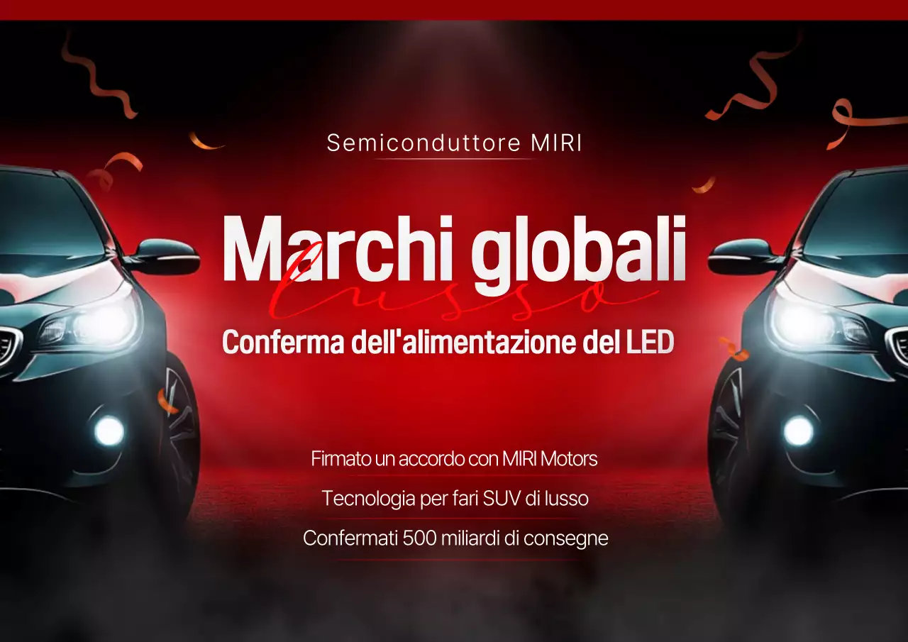 Pubblicità di un'auto moderna rossa