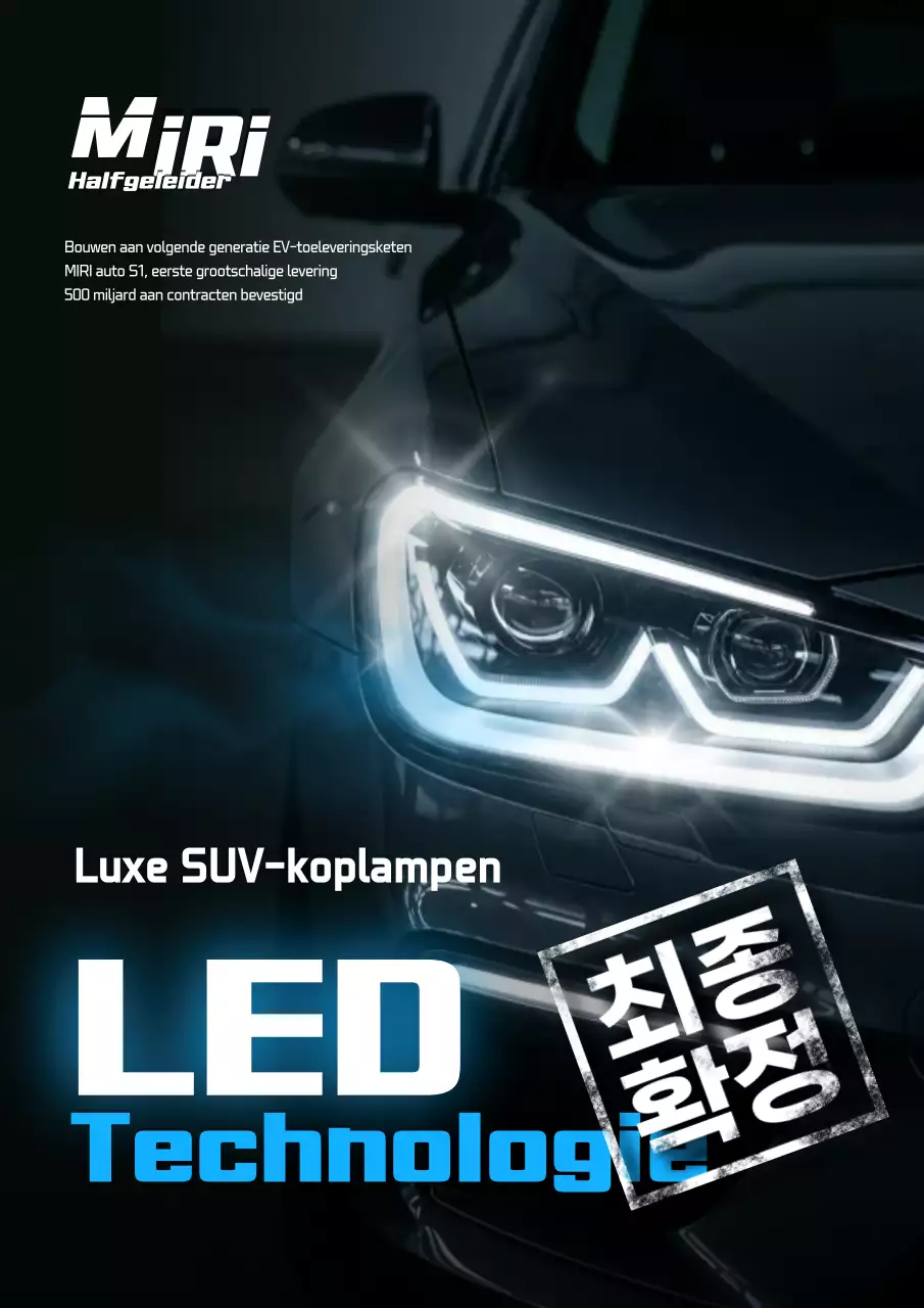 Zwarte moderne auto-advertentie