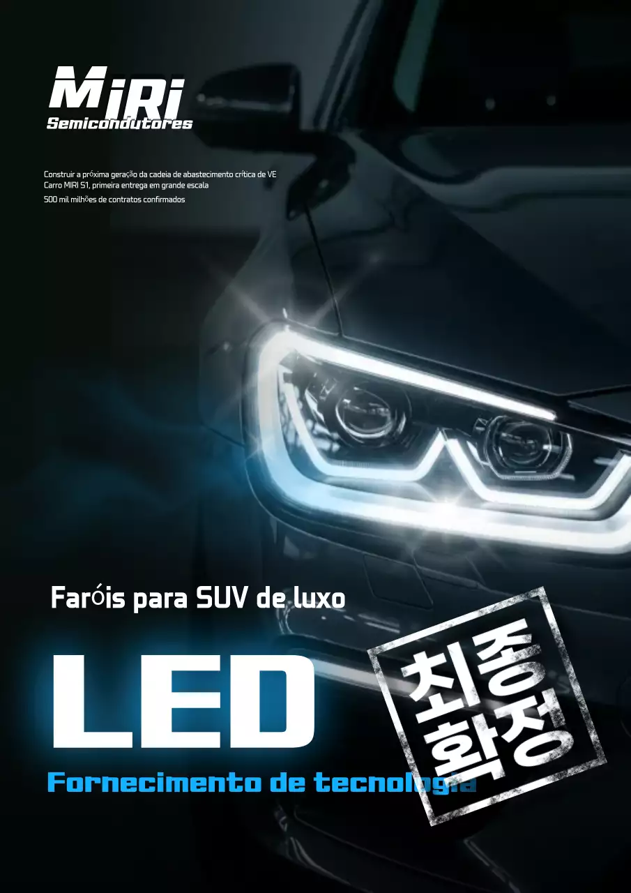 Propaganda de carro preto moderno