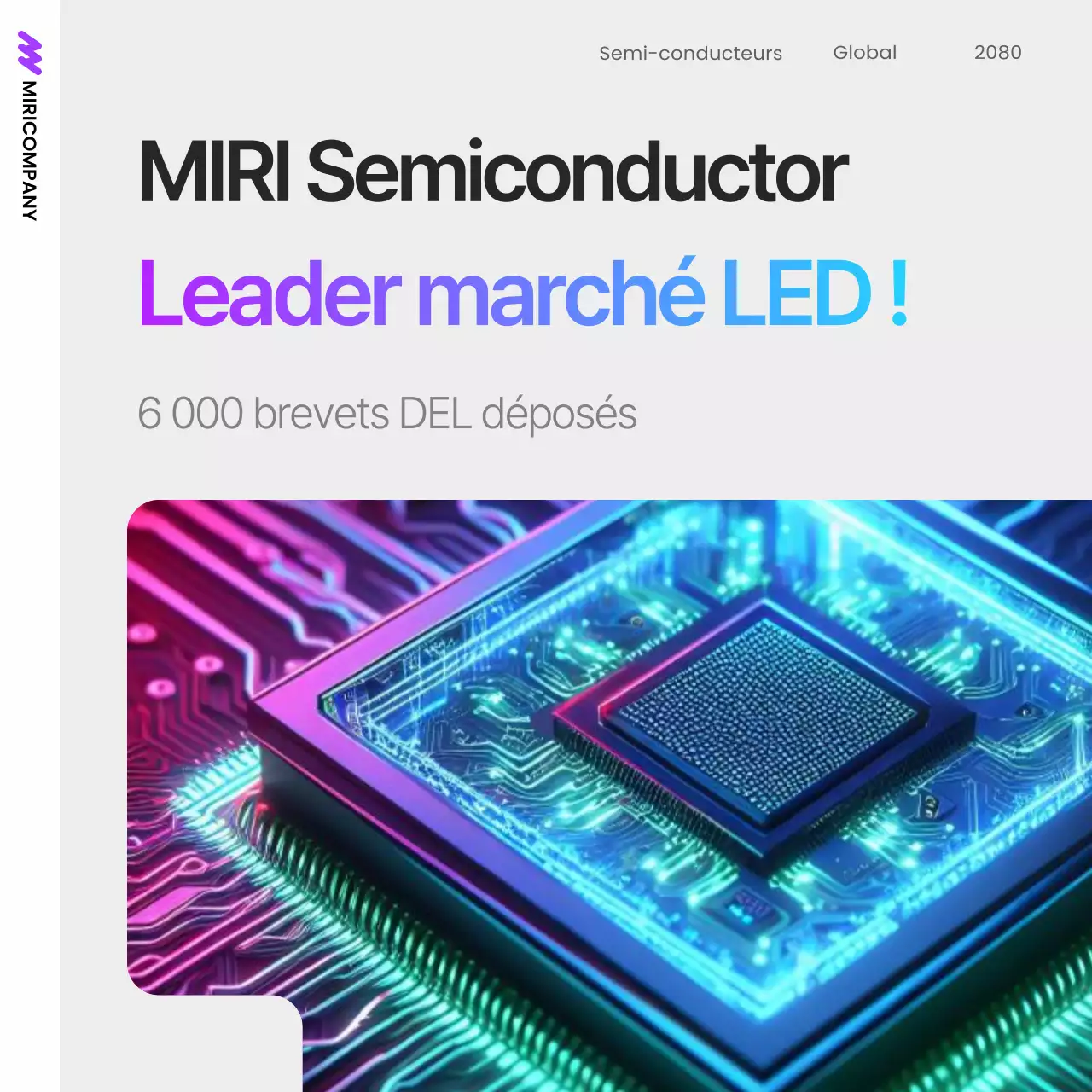 Promotion d'un produit semi-conducteur violet simple