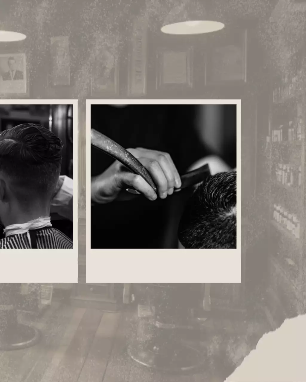 ベージュ クラシック バーバーショップ プラン