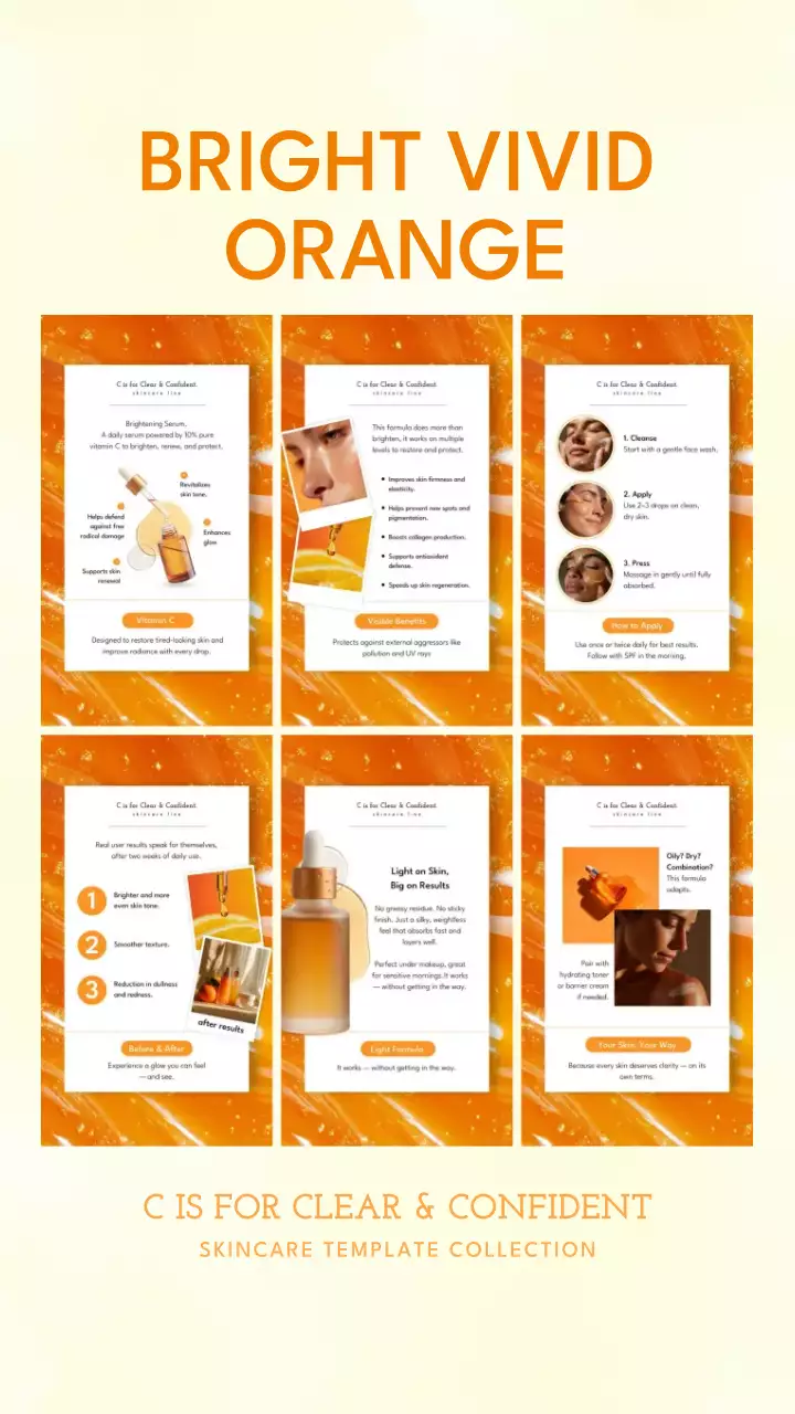 Orange Modern Skincare Advertisement Instagram Story Post
