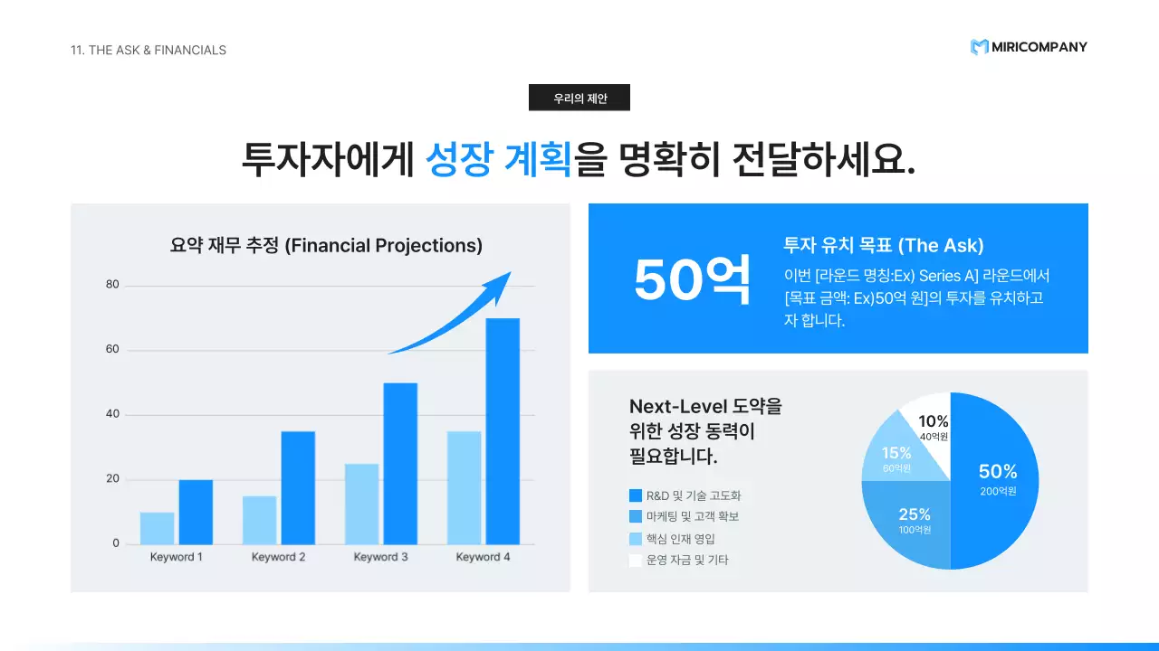 파랑 미니멀 투자 설명서 IR