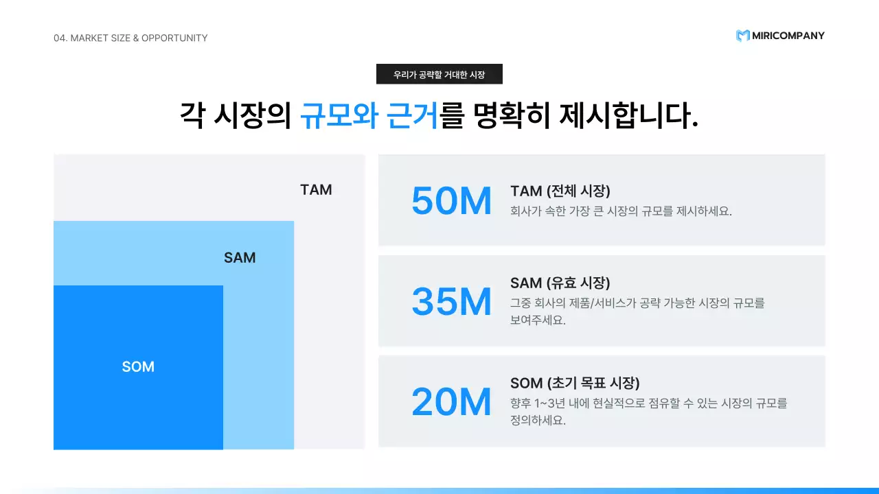 파랑 미니멀 투자 설명서 IR