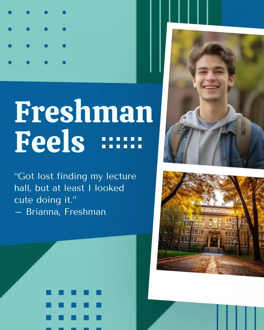 Blue and Light Blue Back To School Photo School Social Media Template