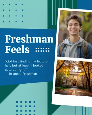 Blue and Light Blue Back To School Photo School Social Media Template