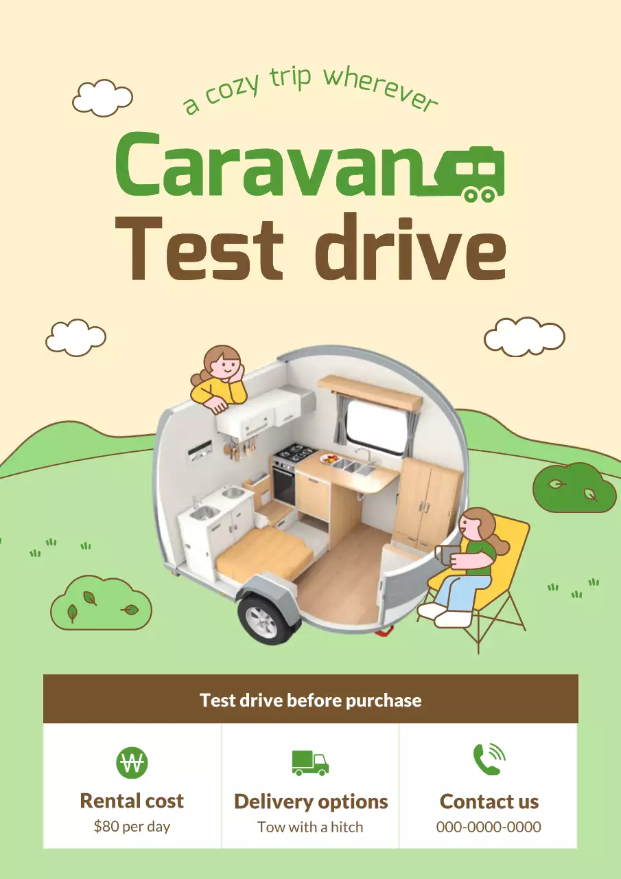 beige modern caravan promotion