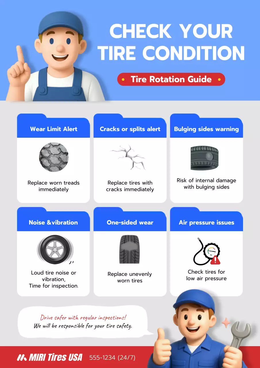 blue modern tire guide