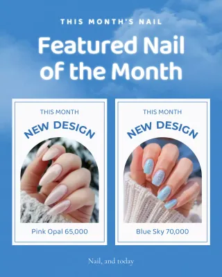blue modern nail promotion