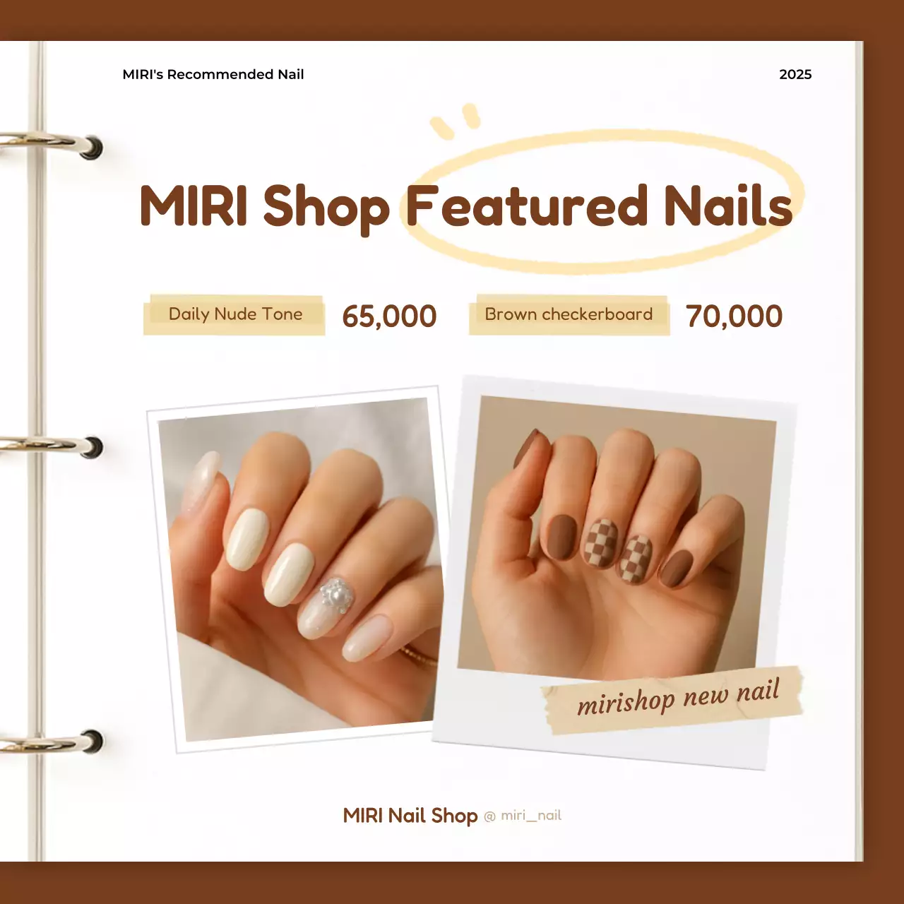 brown modern nail promotion