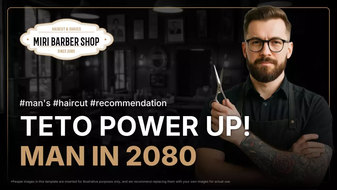 promosi tukang cukur modern hitam