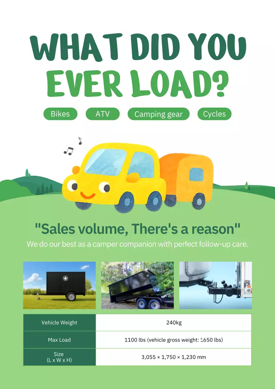 iklan berkemah hijau yang menyenangkan