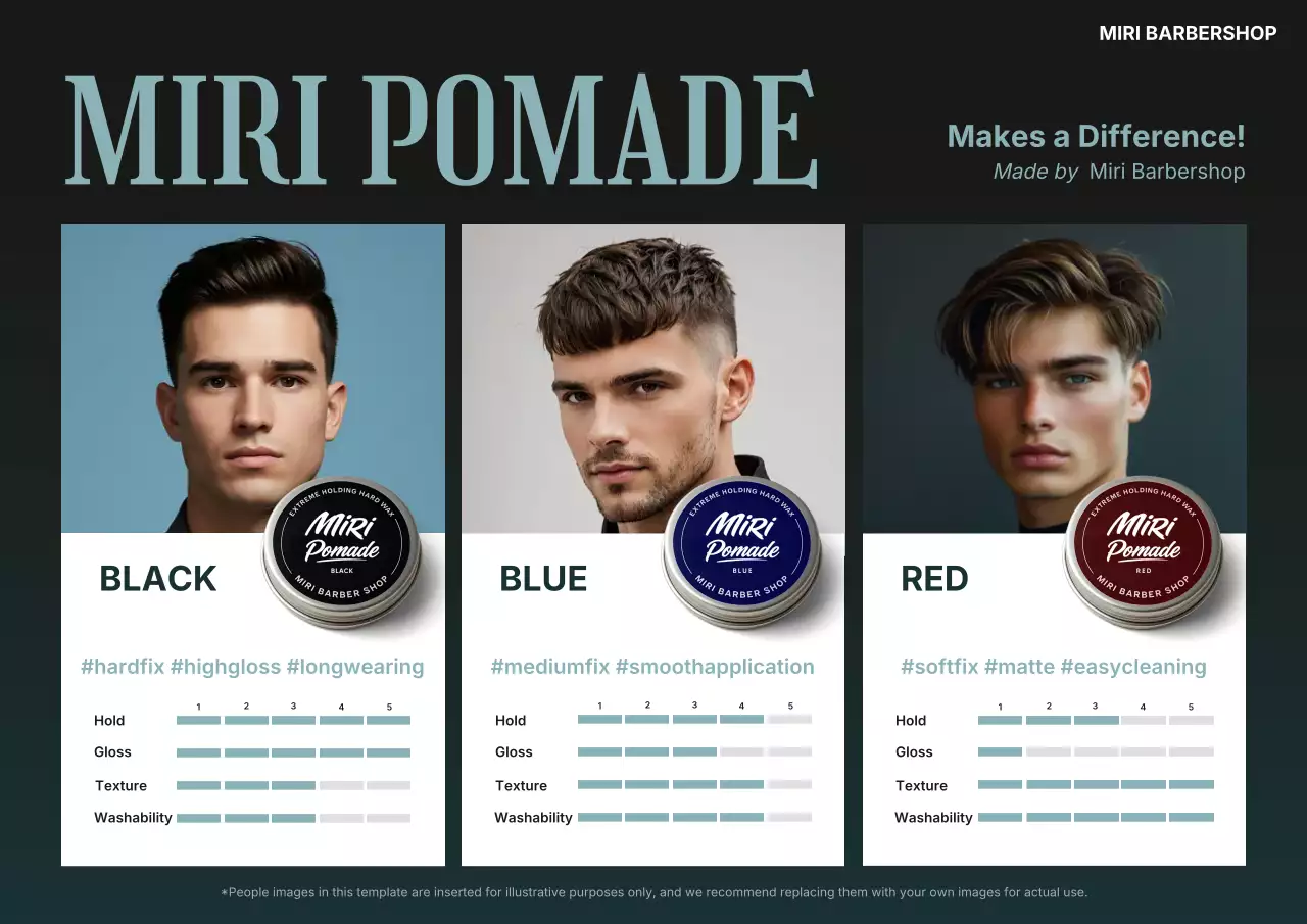 black modern hair promotion