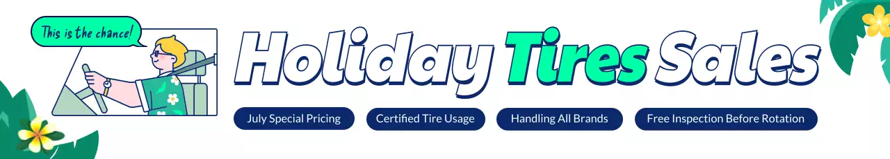 promoção de venda de pneus retrô verdes