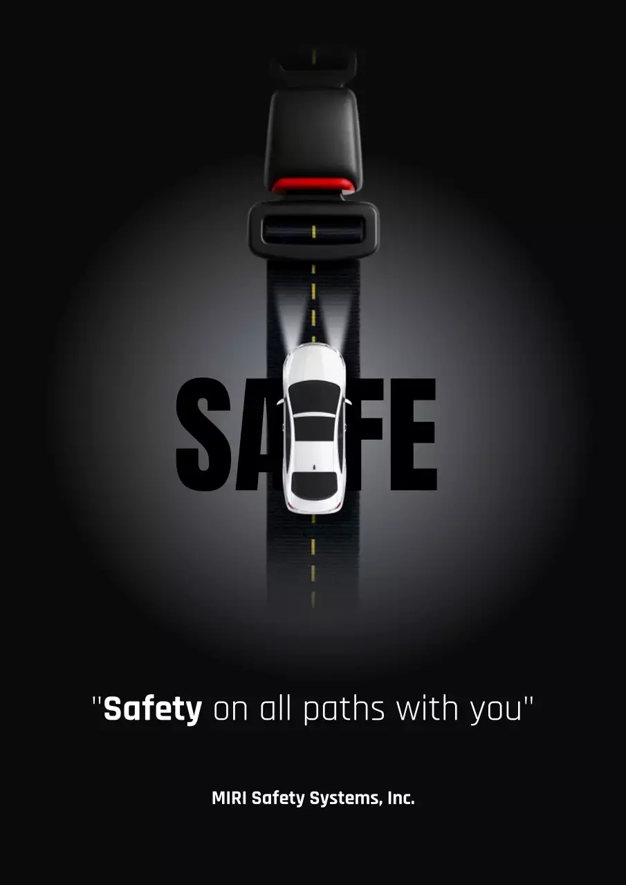 black modern safety advertisement