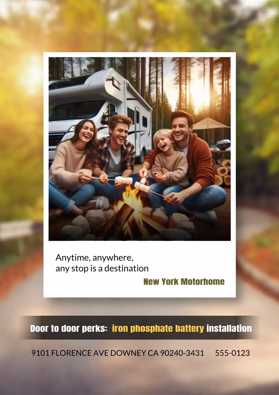 promosi motorhome pedesaan hijau