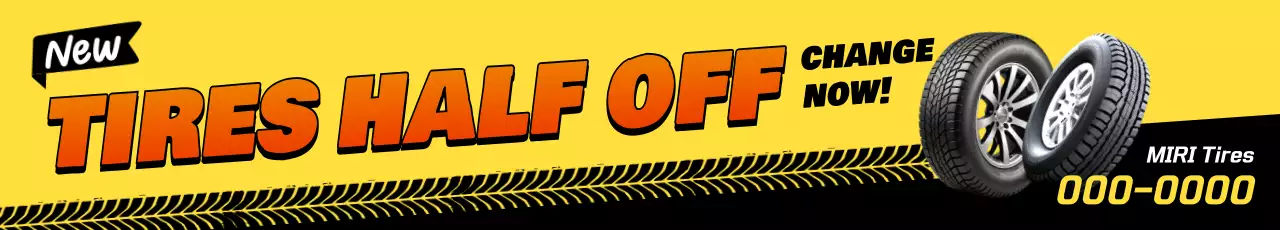 promoção de pneus amarelos em negrito