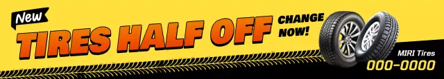 promoção de pneus amarelos em negrito