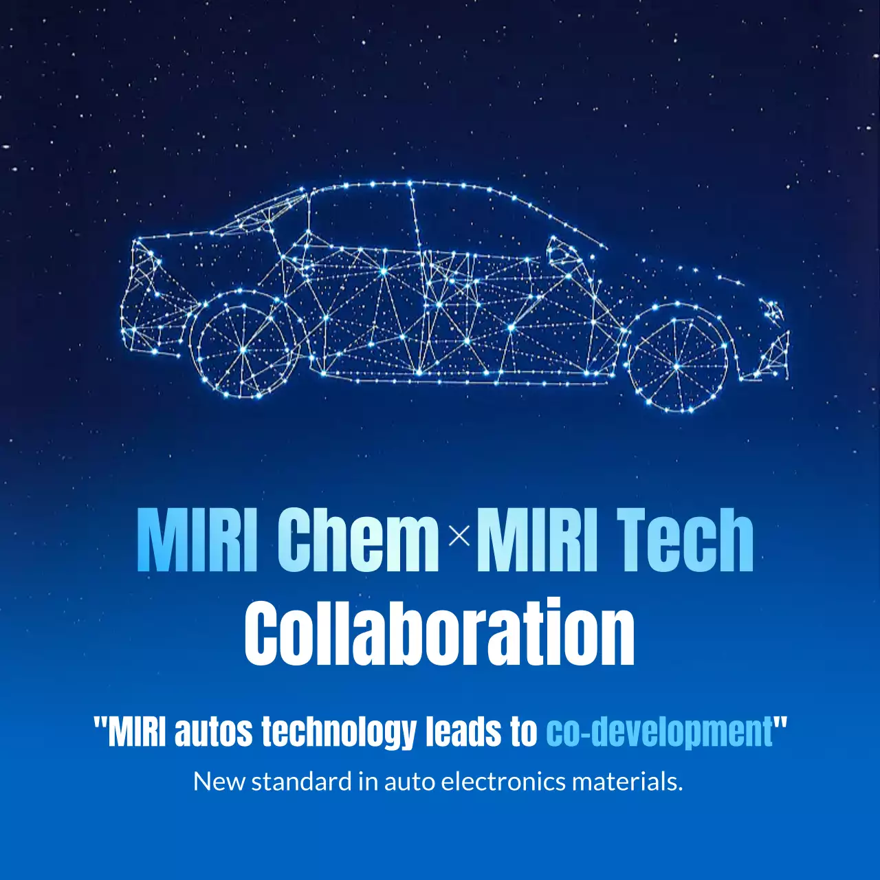 thông báo hợp tác ô tô hiện đại màu xanh