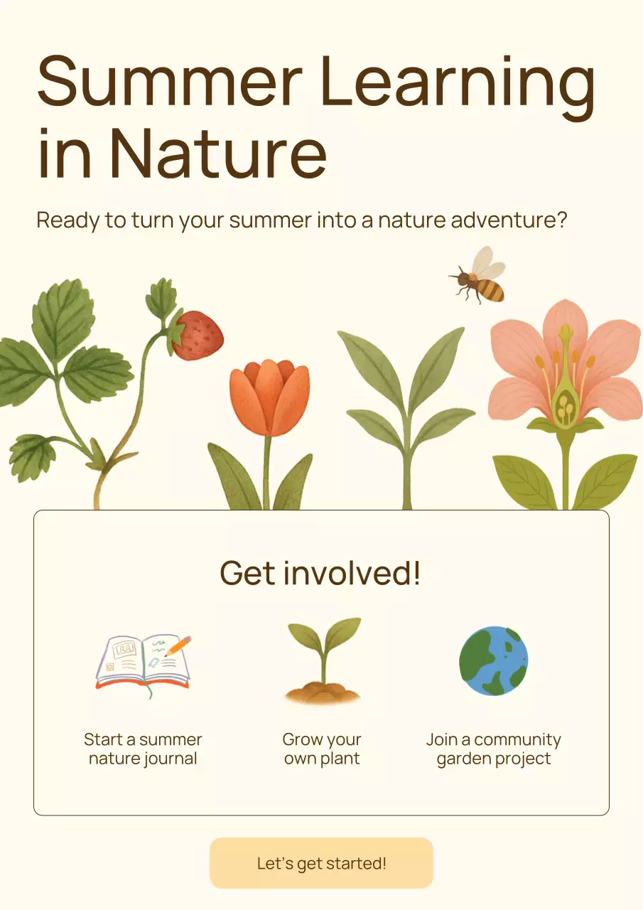 Beige Nature Learning Guide Poster