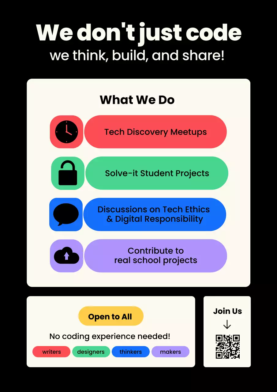 Black Modern Tech Invitation