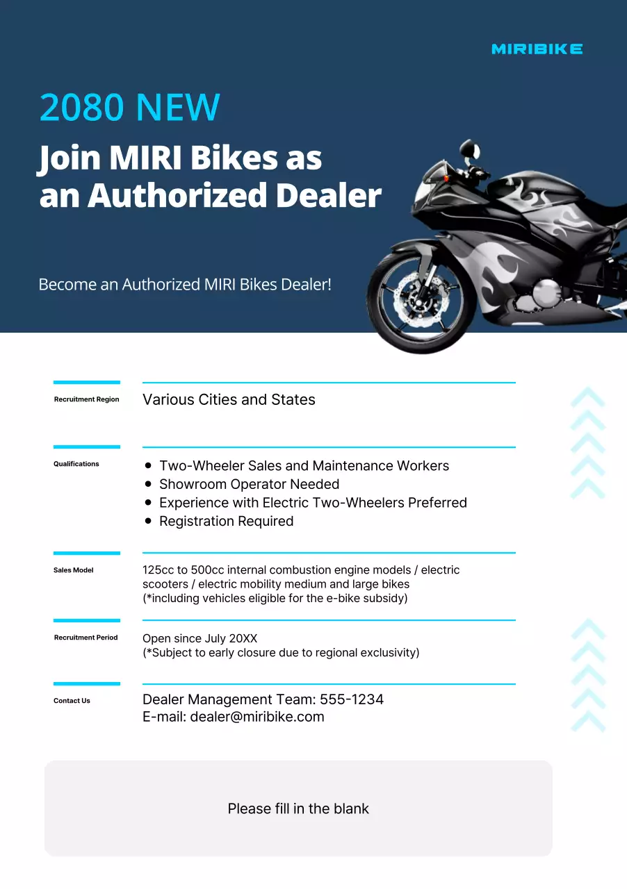 pengumuman dealer modern biru