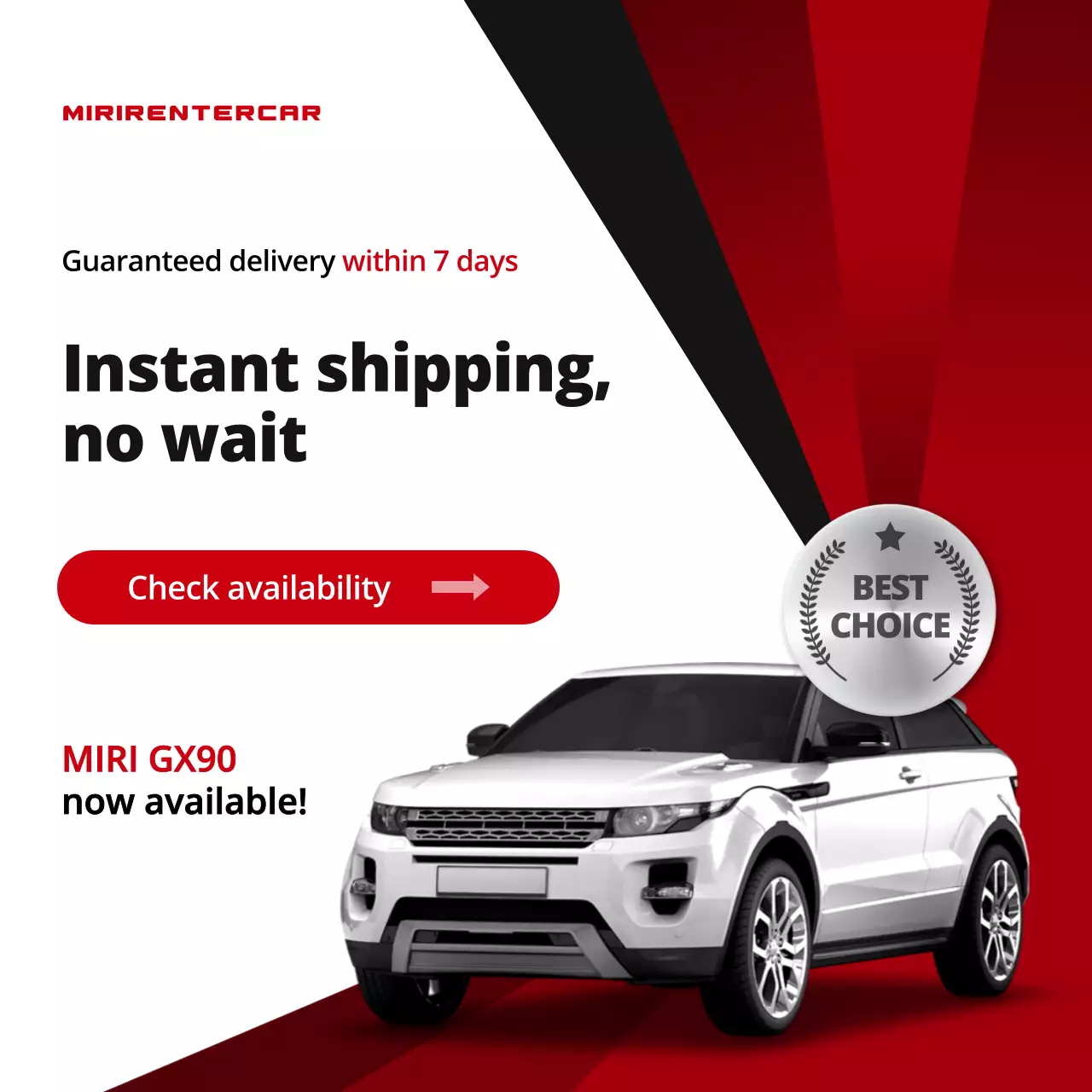 red modern car promotion