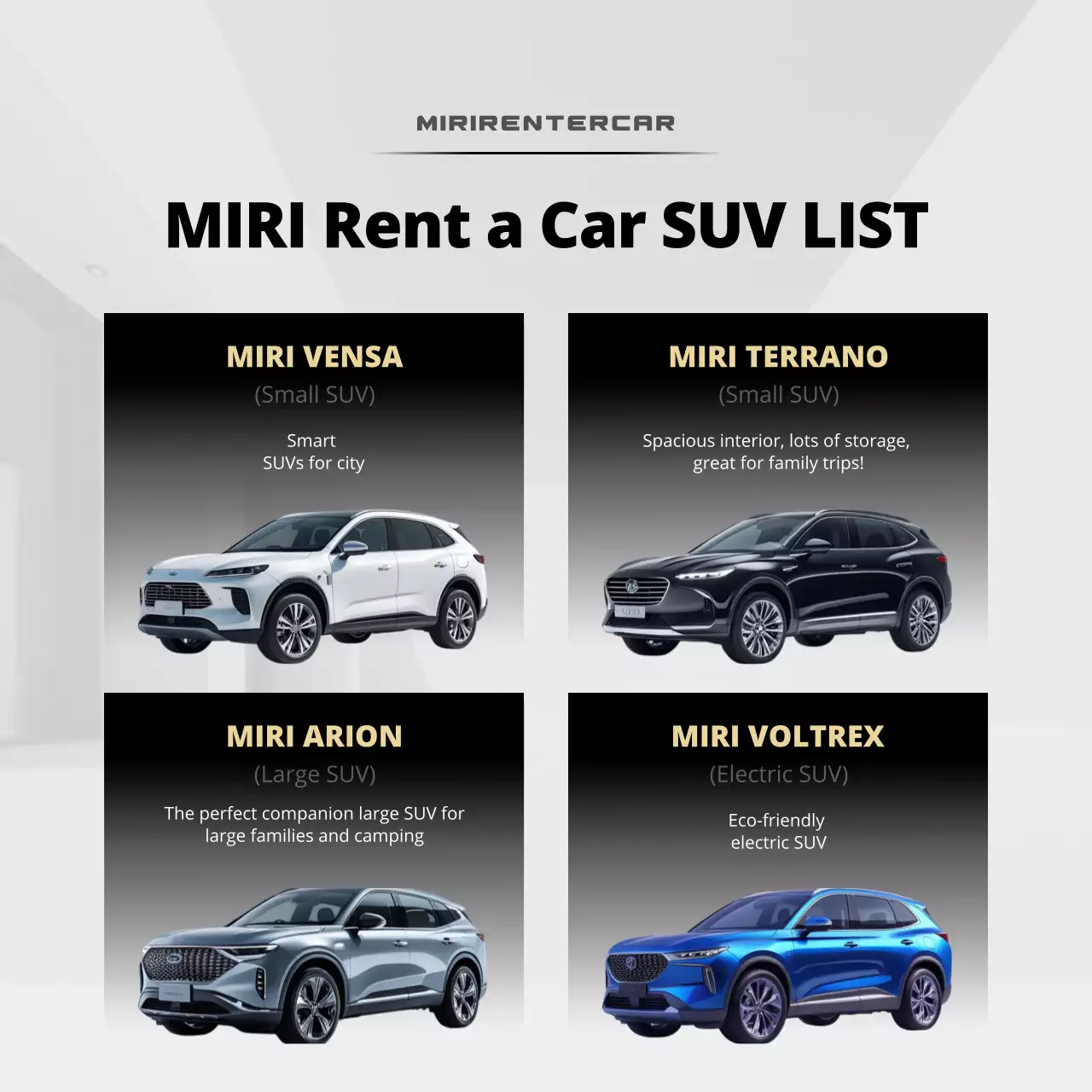 White modern SUV advertisement promotion