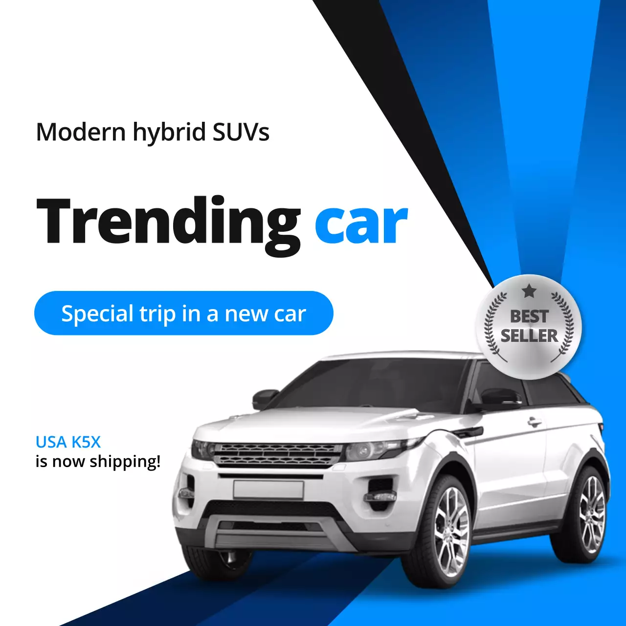 blue modern car promotion