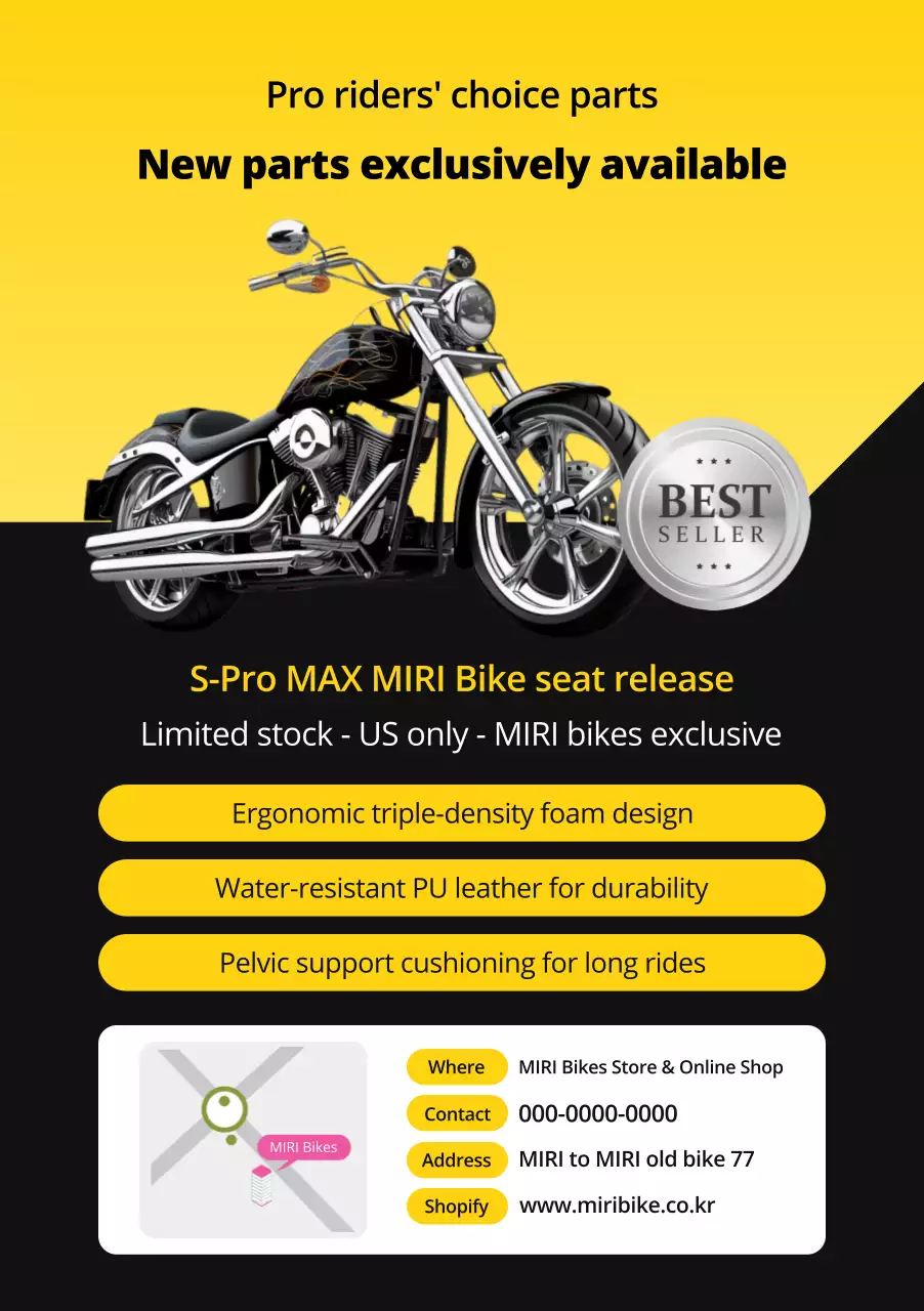 promosi sepeda motor modern kuning