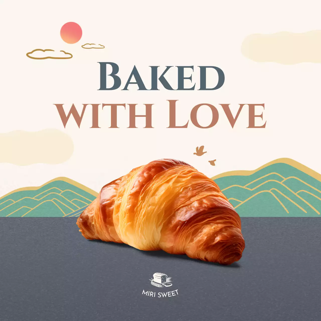 베이지 전통 제과 광고