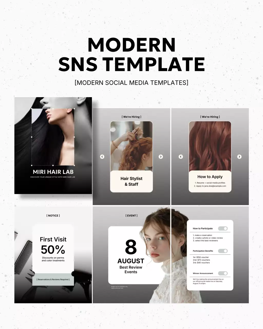 iklan salon modern abu-abu