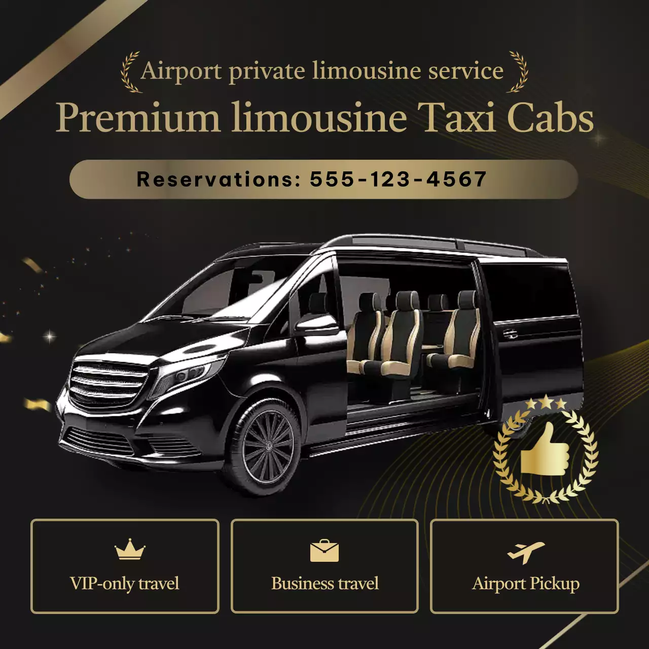 검은색 고급 리무진 광고