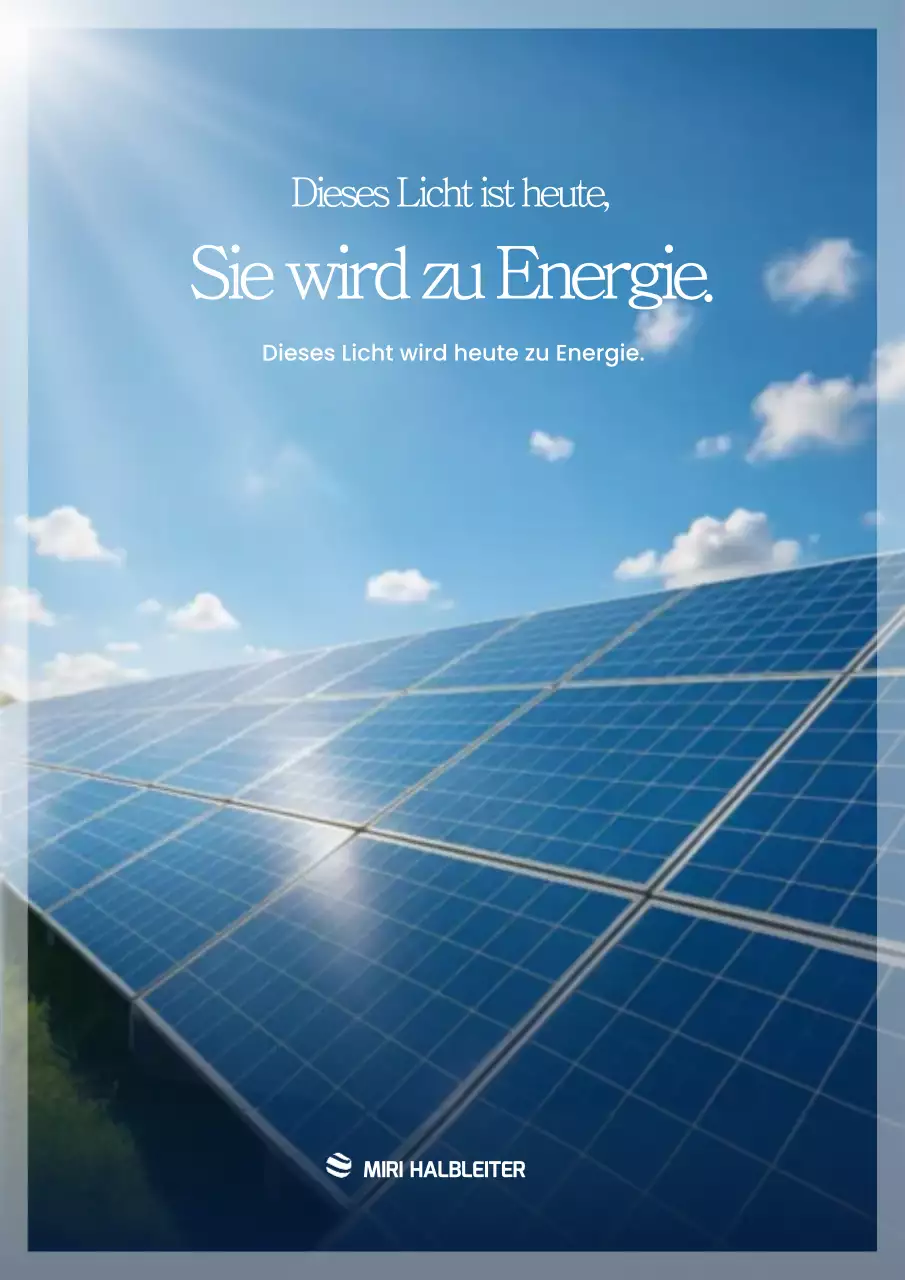 Blaue moderne Energiewerbung