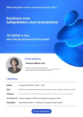 Blauwe moderne technologie seminargids
