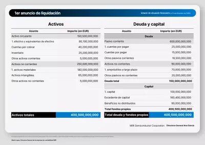 Análisis del informe financiero básico de Gray