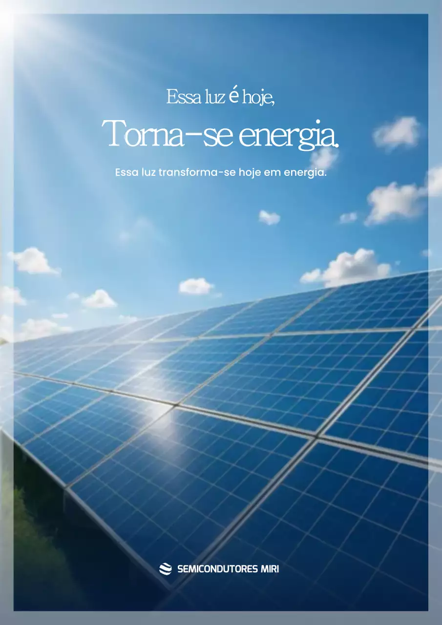 Anúncio de Energia Moderna Azul