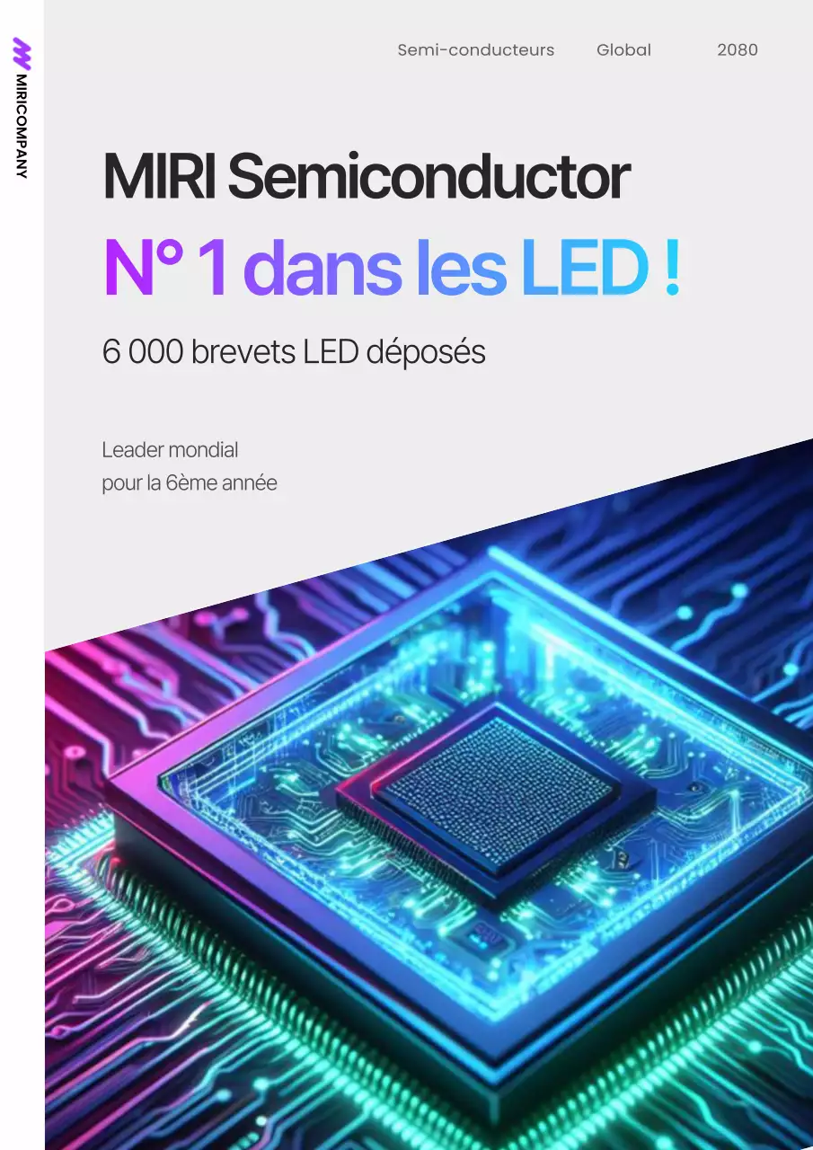 Promotion d'une entreprise moderne de semi-conducteurs en violet