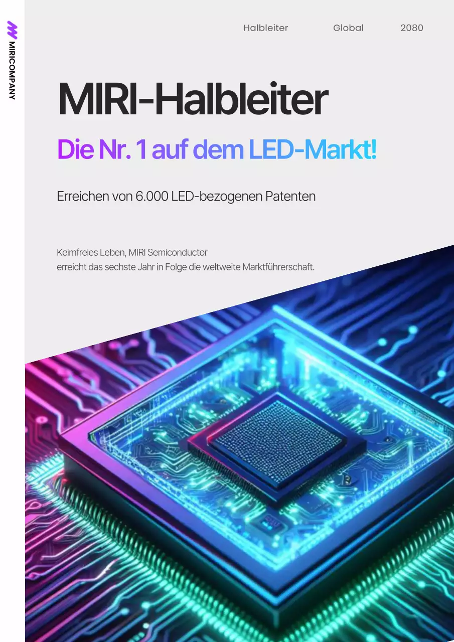 Werbung für ein modernes Halbleiterunternehmen in Lila