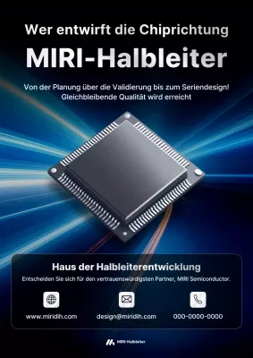 Blaue moderne Halbleiterwerbung