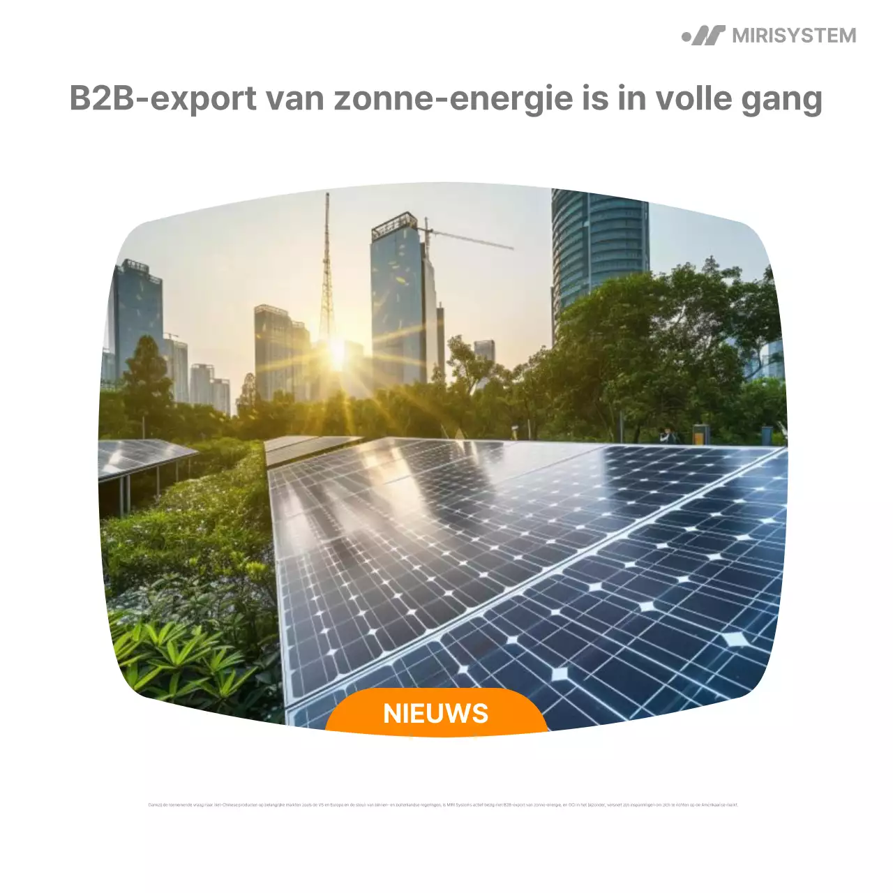 Oranje Moderne Energie Promotie