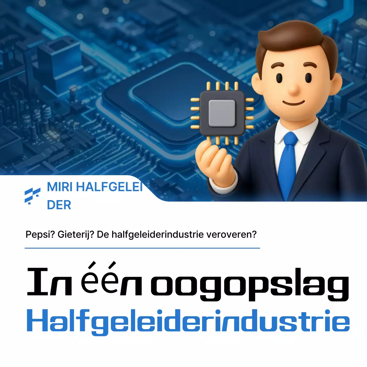 Blauwe moderne halfgeleiderinformatieoverdracht