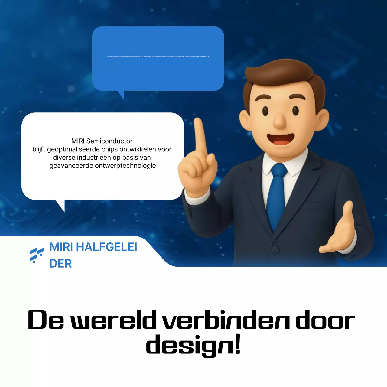 Blauwe moderne halfgeleiderinformatieoverdracht