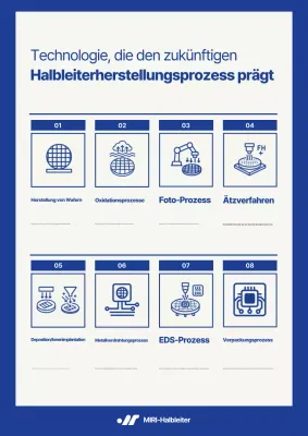 Blaue moderne Halbleiterprozessbeschreibung