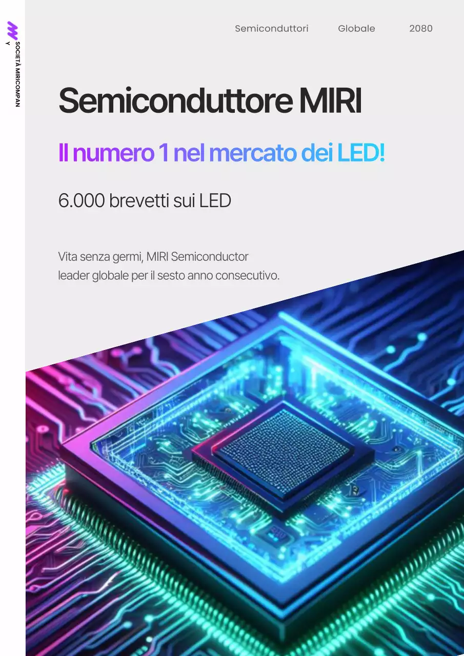 Promozione di una moderna azienda di semiconduttori in viola