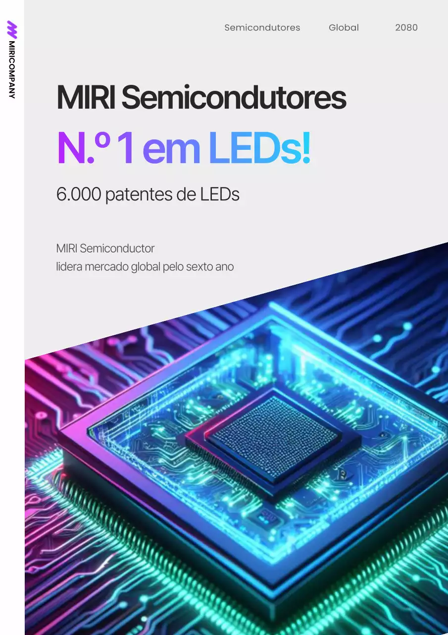 Promoção de uma empresa moderna de semicondutores em roxo