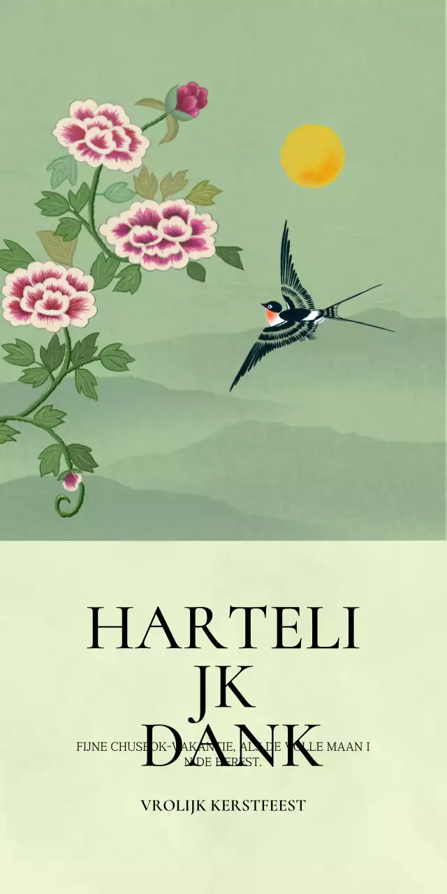 Munt Traditionele Chuseok Groeten