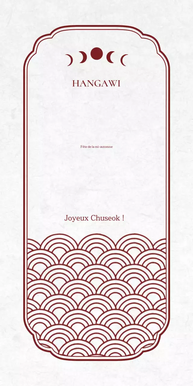 Commémoration traditionnelle rouge de Chuseok