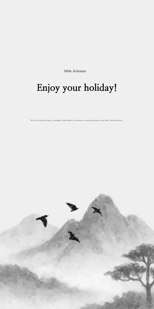 Black and white traditional landscape postcard