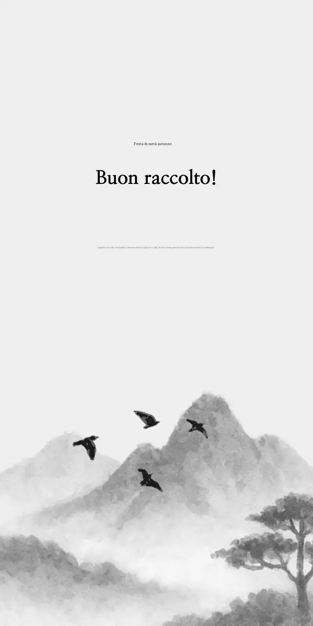 Cartolina tradizionale in bianco e nero con paesaggio